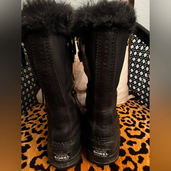 SOREL Joan of Arctic Premium Black Ladies Snow Boots Ski Apres Ski - Picture 4 of 8
